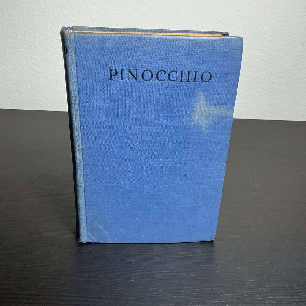 Saalfield Pinocchio Book Vtg 1924 Collodi Frances‎ Brundage Blue Hardcover Fair